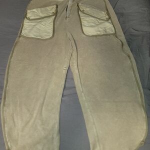 Free People Tan Track Pants Relaxed Fit